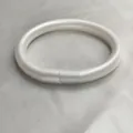 Bracelet jonc bouddhiste en silicone blanc nacré de 9 mm d'épaisseur - Blanc