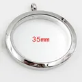 Pendentif médaillon flottant rond en acier inoxydable 35mm pour bijoux - Couleur acier large 7*35 mm