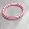 Bracelet jonc bouddhiste en silicone rose de 9 mm d'épaisseur - Rose