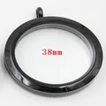 Pendentif médaillon flottant 38mm en acier inoxydable noir avec verre, vue de détail - Noir extra large 8*38 mm