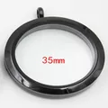 Médaillon flottant en acier inoxydable noir de 35mm avec verre clair double face - Noir large 7*35 mm