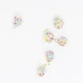Detailed view of 16mm glass ball charms filled with colorful mini star glitters - Multicolor