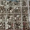 Organized collection of silver alphabet charms for personalized DIY jewelry making - A-Z 26-Piece Letter Set / Antique Silver
