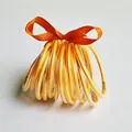 Set van 10 oranje glitter jelly armbanden met decoratief lint voor geschenken - Oranje