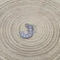 Shiny 15mm silver plated rhinestone letter J pendant charm for DIY jewelry making - Letter J Style (C15)