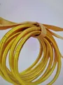 Elegant set of 9 gold glitter PVC jelly bangles bracelets tied with a matching ribbon bow - 9 Pieces Set / Gold Paint