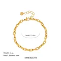 Vintage 18k gold plated stainless steel twisted chain bracelet for hiphop fashion - Style C Bracelet