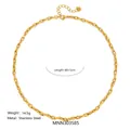 Vintage gold plated stainless steel chain necklace for women, 40+5cm length - Style C Necklace