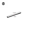 Detailweergave van G23 titanium rechte barbell staaf met 1,2/1,6 mm dikte metingen - Staaflengte 10mm / Natuurlijk Titanium (1.2mm/0.9mm)