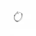 Minimalistischer silberner Edelstahl-Clip-Ohrring für Ohren ohne Ohrlöcher geeignet - 2.0x20mm / Stahlfarben