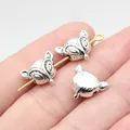Antique silver fox head alloy spacer beads for DIY jewelry making 13x11x6.3mm - Fox Small Hole Bead (B18163) / Antique Silver