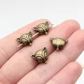 Vintage antique bronze fox head alloy spacer beads for DIY jewelry making accessories - Fox Small Hole Bead (A13910) / Antique Bronze