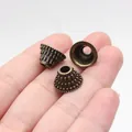 Capuchons de gland en bronze antique pour la fabrication de bijoux DIY, taille 14mm - Perle de Calotte en Cône (A13922) / 10 Pièces/Paquet / Bronze Antique