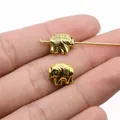 Cuentas de elefante de oro antiguo de 11x10 mm para hacer joyas vintage bricolaje - Oro Antiguo (D10356)
