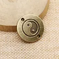 Vintage bronze Yin Yang jewelry connector pendant for DIY necklace and bracelet making - Antique Bronze