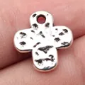 Antique silver hammered texture cross pendant charm for DIY jewelry making 17x16mm - Cross Pendant (B18922) / 17x16mm / Antique Silver