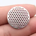 Ciondolo in metallo circolare traforato per creazione di gioielli fai da te 25mm - Confezione da 10 / Argento antico