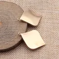 Vintage goldene gedrehte Blattanhänger für DIY personalisierte Schmuckherstellung - KC Gold