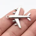 Colgante de avión en plata antigua para accesorios de creación de joyas DIY 38x36mm - Forma de Avión (ABD-C18247) / Plata antigua