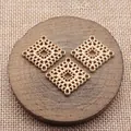 Elegante 24x22mm hohle Rauten Schmuckverbinder in Goldoptik für kreative DIY Bastelarbeiten - KC Gold
