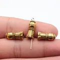 Antike goldene Imam-Gebetsperlenkappen mit strukturiertem Design für Quasten - Antikgold (D15157)