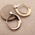 Gran colgante de anillo hueco irregular de oro vintage para creación joyería DIY 69x54mm - Oro KC Galvanizado