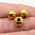 Cuentas espaciadoras de metal dorado texturizado de 11mm para creación de joyas DIY - Estilo de Textura en Relieve (D15277) / Oro antiguo