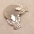Vintage-Engel-Anhänger in Gold und Roségold für DIY-Schmuckherstellung 57x46mm - KC Gold