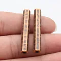 Antique copper hammered tube spacer beads for jewelry making and dreadlocks, 40mm length - Antique Red Copper