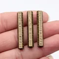 Antique bronze hexagonal hammered tube beads for dreadlocks hair jewelry - Antique Bronze