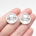 Kleine zilveren halterplaat hangers voor DIY fitness sieraden maken - 10 Stuks/Verpakking / Antiek Zilver