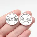Antique silver barbell plate charms for weightlifting fitness DIY jewelry making - Antique Silver (B18250)
