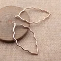 Große hohle blattförmige Zinklegierungsanhänger in Roségold für DIY-Schmuckherstellung - KC Gold