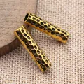 Antique gold irregular textured tube beads for dreadlocks and DIY jewelry crafting - Antique Gold