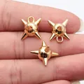 Pendenti a sfera con punte in lega di zinco dorata per la creazione di gioielli 18mm - Morning Star Spiky Ball Style (D12724) / Oro KC
