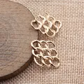 Hohlgeometrische Anhängerverbinder mit Rautenstruktur für DIY-Schmuckherstellung - KC Gold