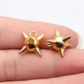 Ciondolo a sfera con punte dorate per creazione gioielli fai da te design mazzapicchio - Morning Star Spiky Ball Style (D15411) / Oro antico