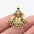 Detailed antique gold Shiva deity pendant connector for handmade DIY jewelry making - 湿婆吊坠连接件(ABD-C18278) / Antique Gold