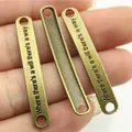 Antiker 45x7mm Metallverbinder für Schmuck mit Gravur 'Where there's a will' - Where Graviertes Bar Verbindungsstück(A10203) / 10er Pack / Antikbronze