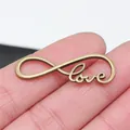 39x15mm antique bronze infinity love symbol connector charm for DIY jewelry making - Antique Bronze