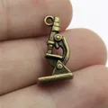 Antique bronze microscope charm pendant for jewelry making with vintage zinc alloy - Antique Bronze (A12524)