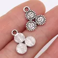 Colgantes de moneda con signo de dólar en plata antigua para joyería artesanal - Paquete de 10 / Plata Antigua (B15102)