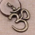 Großer OM Yoga Symbol Anhänger in Antik-Bronze Optik für DIY Schmuckherstellung DIY - Antikbronze