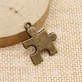 Puzzle-Anhänger aus antiker Bronze-Zinklegierung für die DIY-Schmuckherstellung - Puzzle-Form / Antikbronze