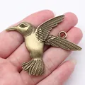 Antiker Bronze Kolibri Vogelanhänger für DIY Schmuckherstellung Handgefertigtes Zubehör - Antik-Bronze