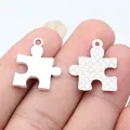 Ciondoli a forma di pezzo di puzzle in lega d'argento per la creazione di gioielli fai da te - Argento Antico (B18312)