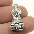Colgante de Buda Guan Yin en plata antigua 26x13mm para collares y creación de joyas DIY - Guanyin Bodhisattva (B13638) / Plata antigua