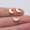 Perline a forma di mezzaluna in lega di zinco oro 12x8mm per creazione gioielli - Confezione da 10 / Oro KC