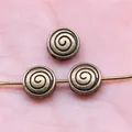 Antique bronze spiral vortex beads 8x8x4mm for DIY jewelry making handmade accessories - Antique Bronze