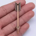 63mm vintage bronze arrow pendant for jewelry making and DIY accessory crafting projects - Antique Red Copper